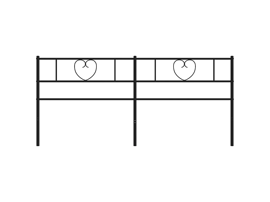 Tête de lit métal noir 193 cm POI60015 BonneVie Meuble