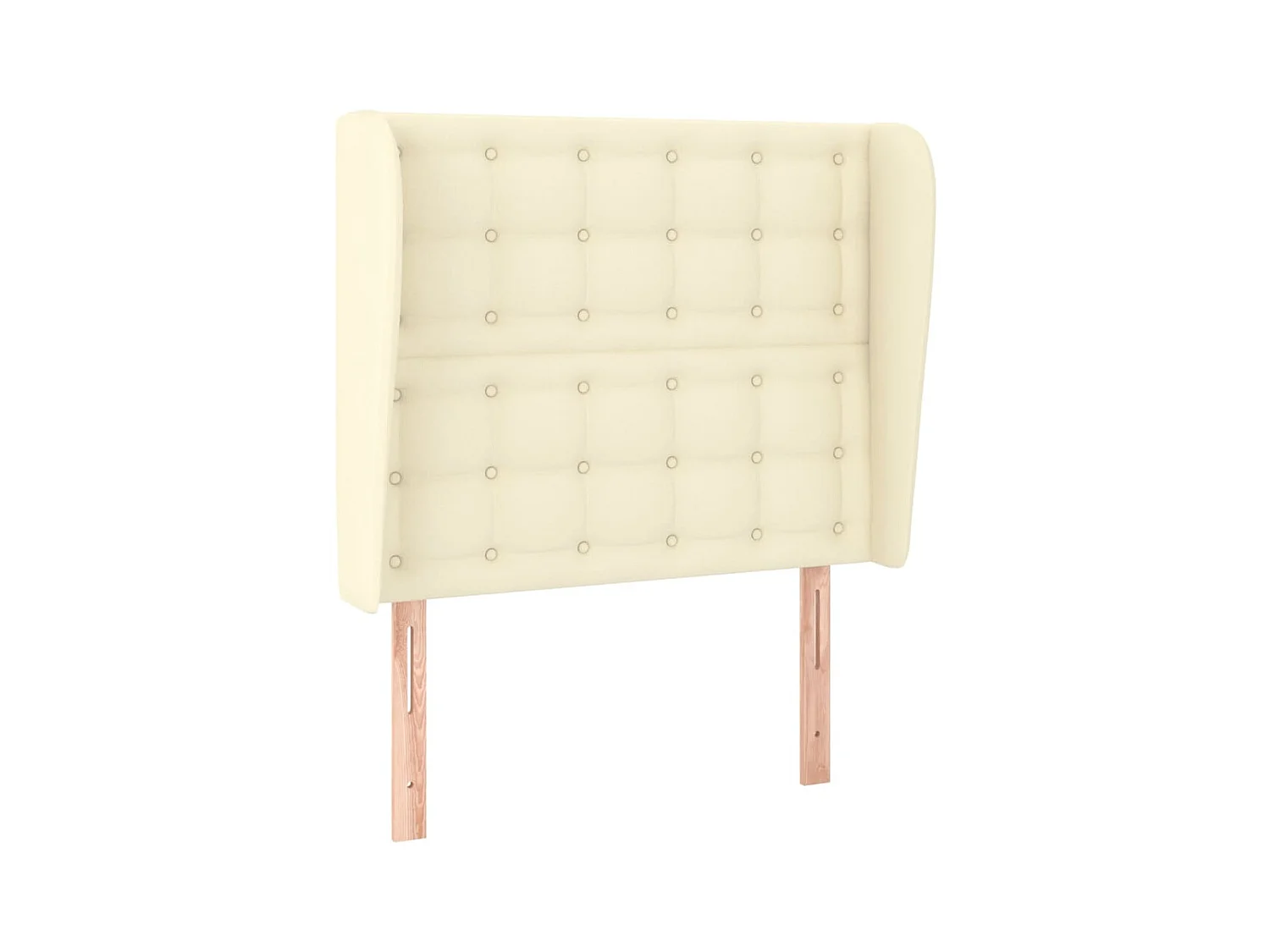 Testiera | Testata del letto ad Orecchio Crema 93x23x118/128 cm in Similpelle