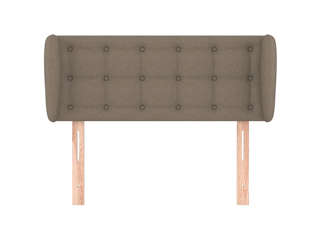Tête de lit avec oreilles Taupe 103x23x78/88 cm Tissu POI88409 BonneVie Meuble