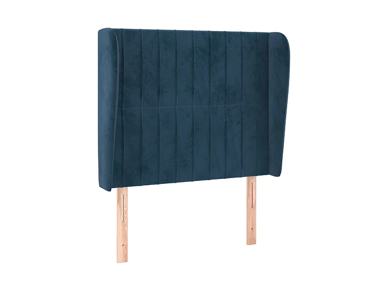 Kopfteil,Bettkopfteil mit Ohren Dunkelblau 103x23x118/128 cm Samt -gkd741237