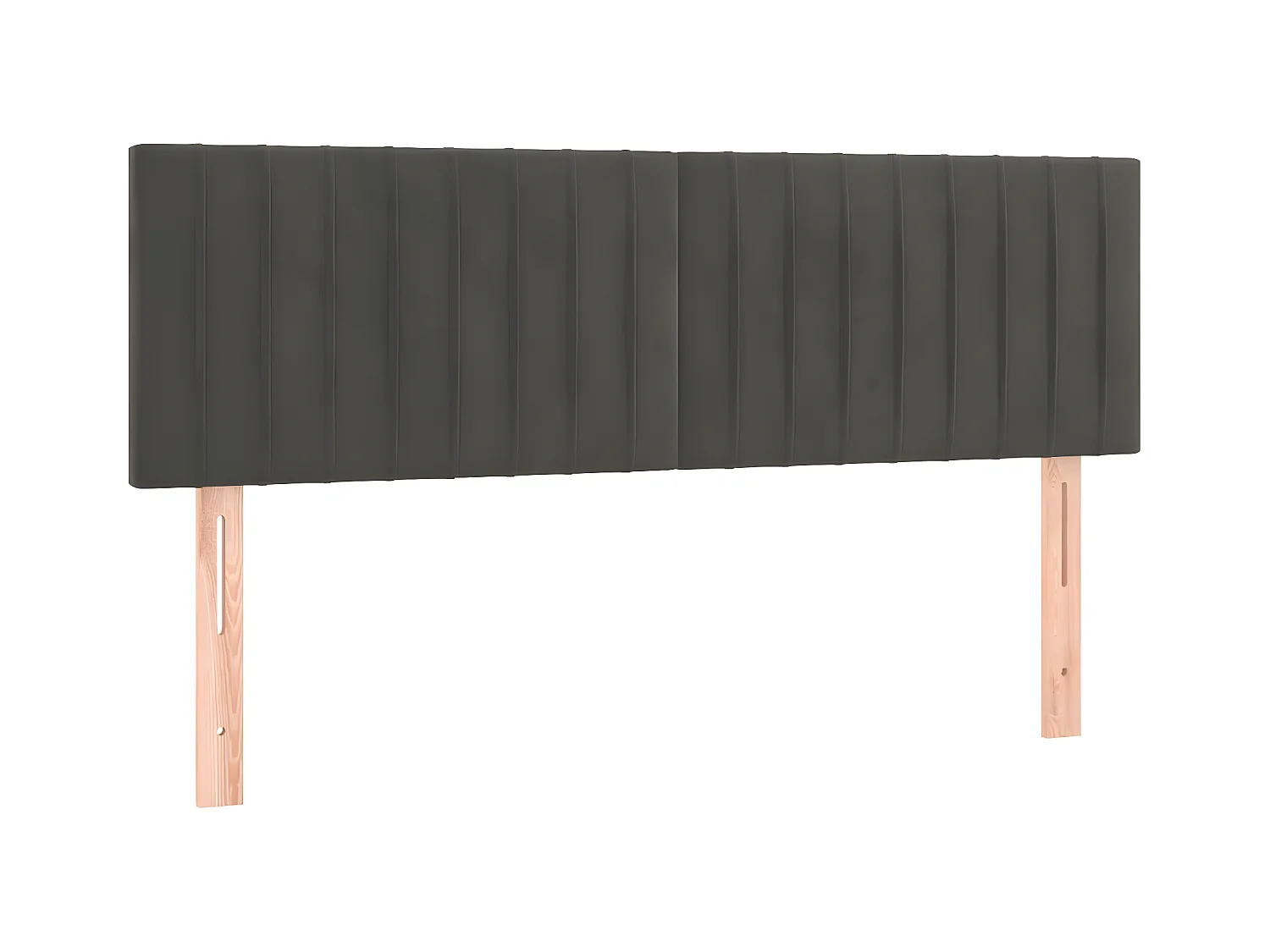 Têtes de lit 2 pcs Gris foncé 72x5x78/88 cm Velours POI72849 BonneVie Meuble