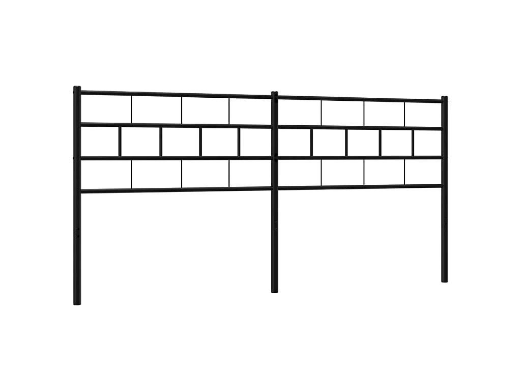 Tête de lit métal noir 193 cm POI51831 BonneVie Meuble