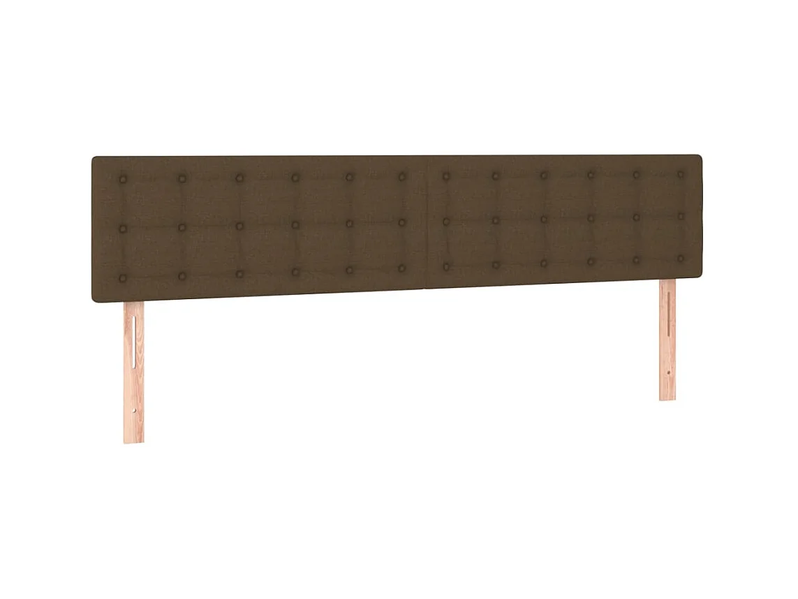 Têtes de lit 2 pcs Marron Foncé 80x5x78/88 cm Tissu POI29611 BonneVie Meuble