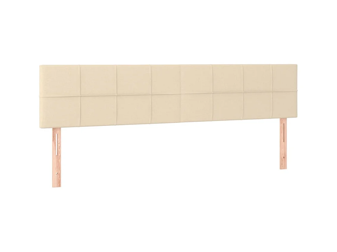 Têtes de lit 2 pcs Crème 90x5x78/88 cm Tissu POI61040 BonneVie Meuble