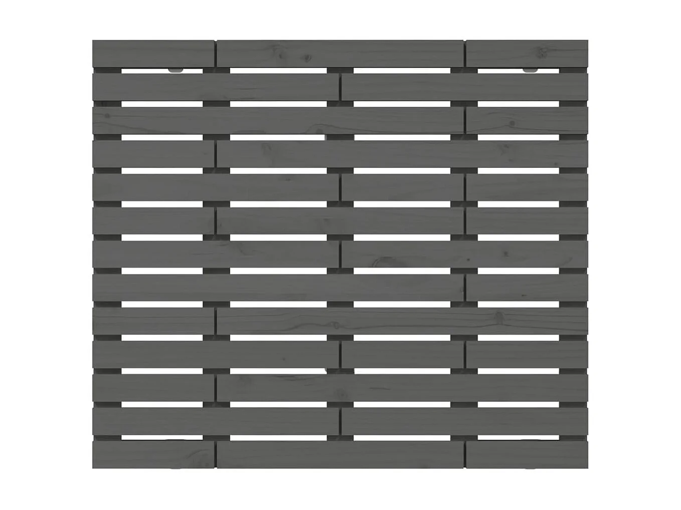 Tête de lit murale Gris 81x3x91,5 cm Bois massif de pin POI21295 BonneVie Meuble