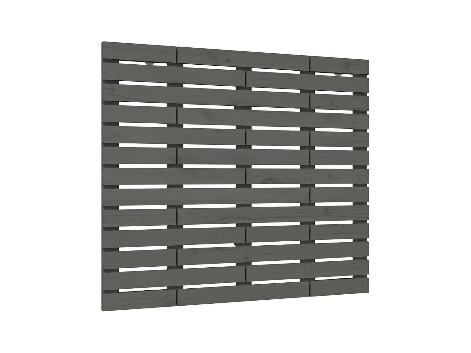 Tête de lit murale Gris 81x3x91,5 cm Bois massif de pin POI21295 BonneVie Meuble