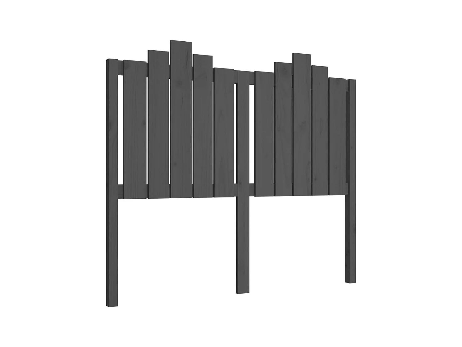 Tête de lit Gris 126x4x110 cm Bois massif de pin POI37438 BonneVie Meuble