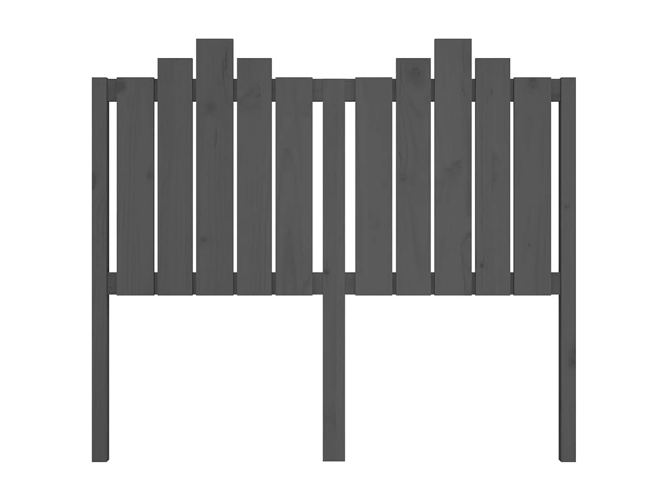 Cabecero de cama madera maciza de pino gris 126x4x110 cm ES27713