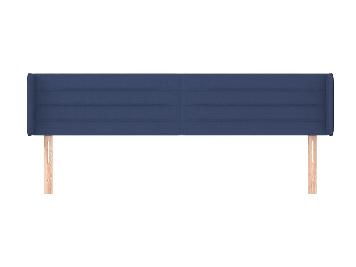 Cabeceira de cama c/ abas tecido 163x16x78/88 cm azul PT763668