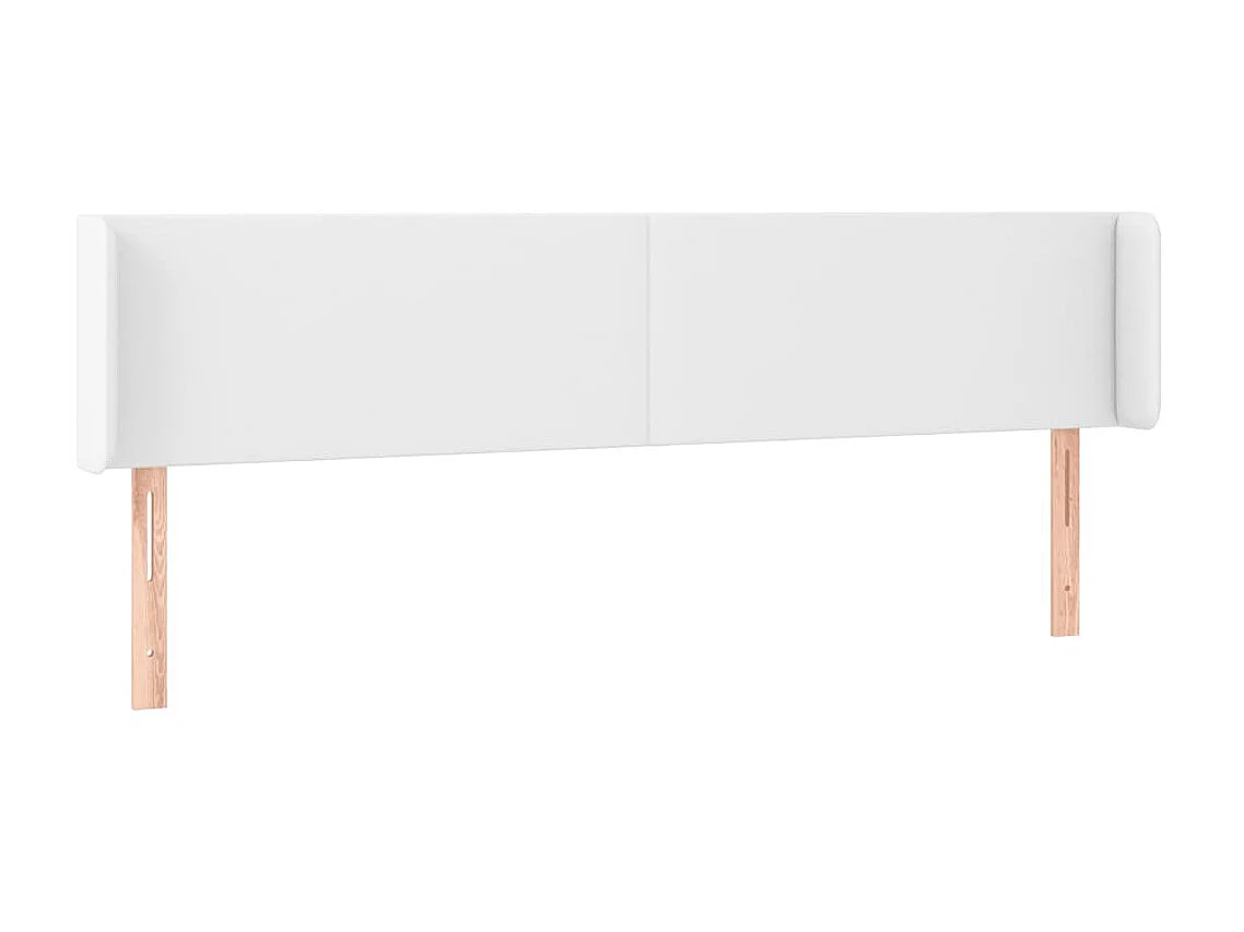 Hoofdbord met randen 203x16x78/88 cm kunstleer wit NL479398