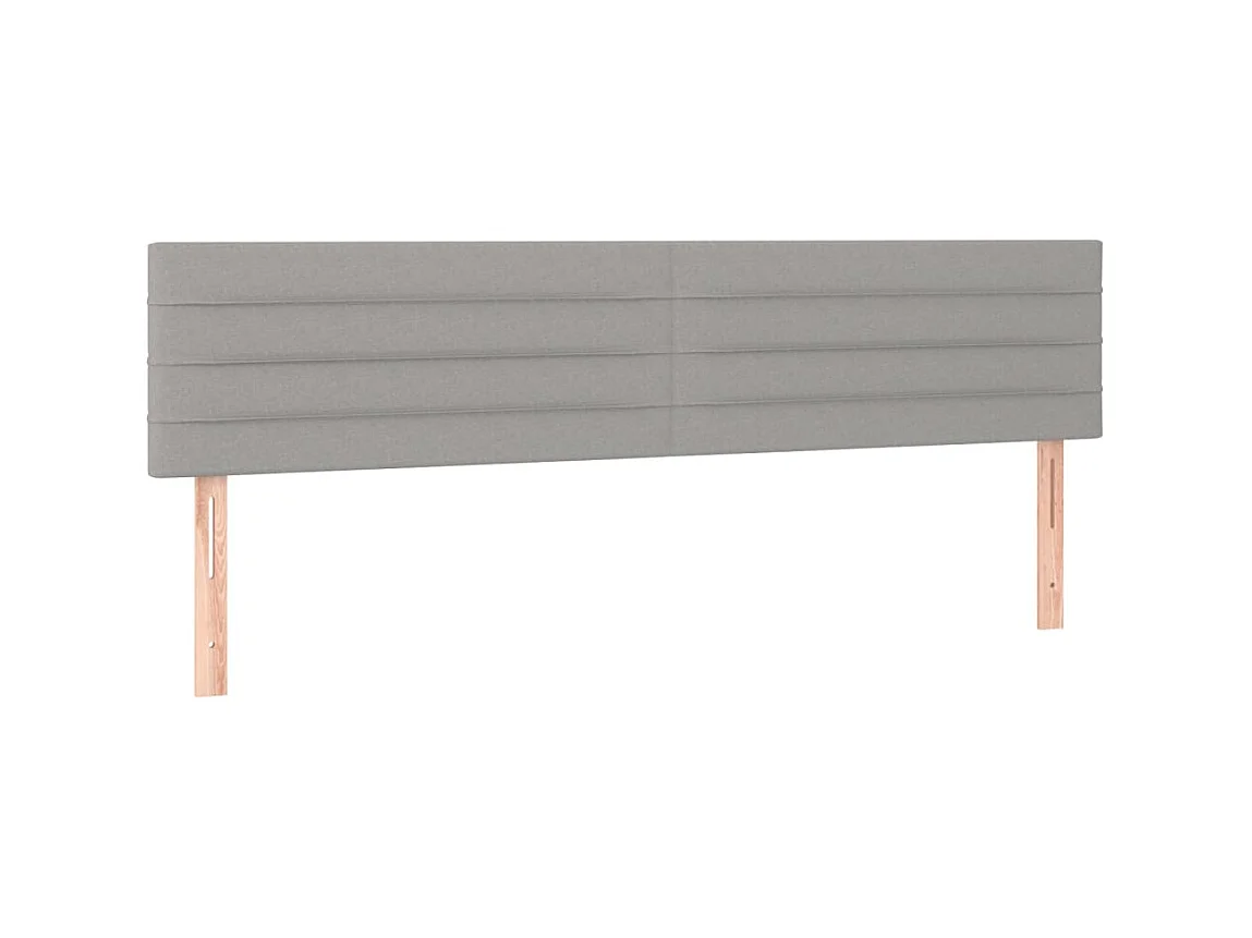 Testiere | Testate del letto 2 pz Grigio Chiaro 90x5x78/88 cm in Tessuto
