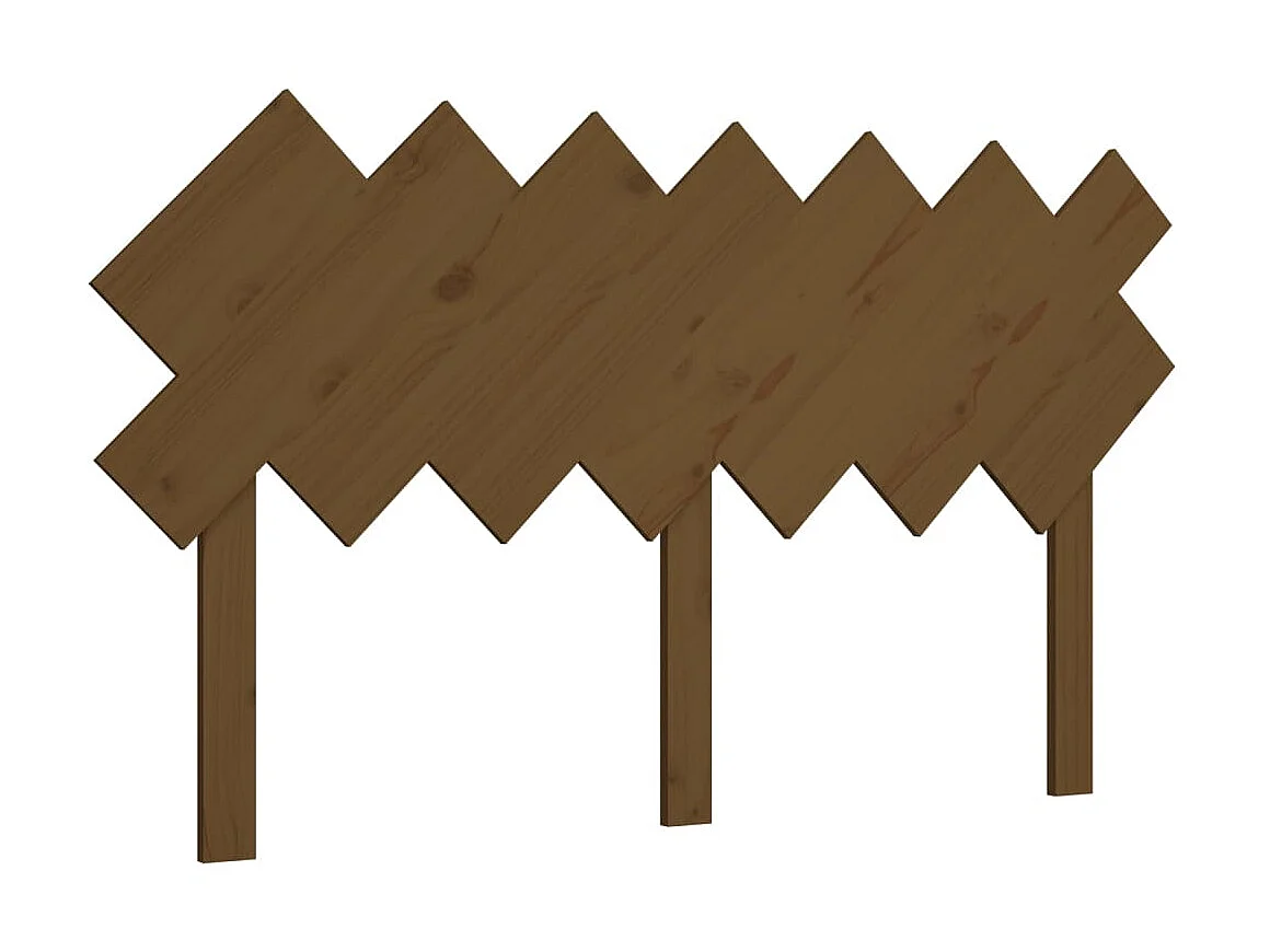 Cabecero de cama madera maciza pino marrón miel 151,5x3x81 cm ES63828