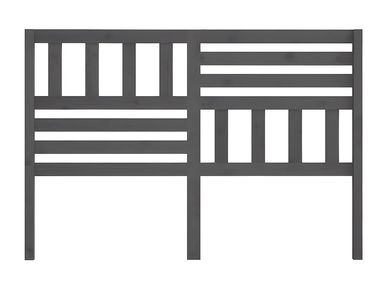 Tête de lit Gris 156x4x100 cm Bois massif de pin POI71601 BonneVie Meuble