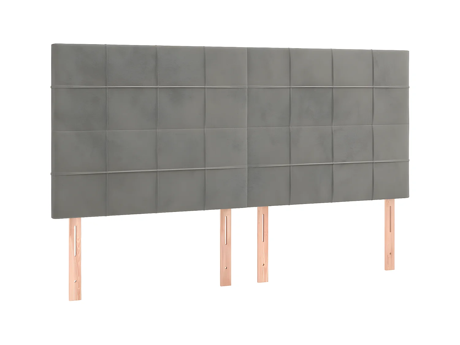 Têtes de lit 4 pcs Gris clair 90x5x78/88 cm Velours POI47384 BonneVie Meuble