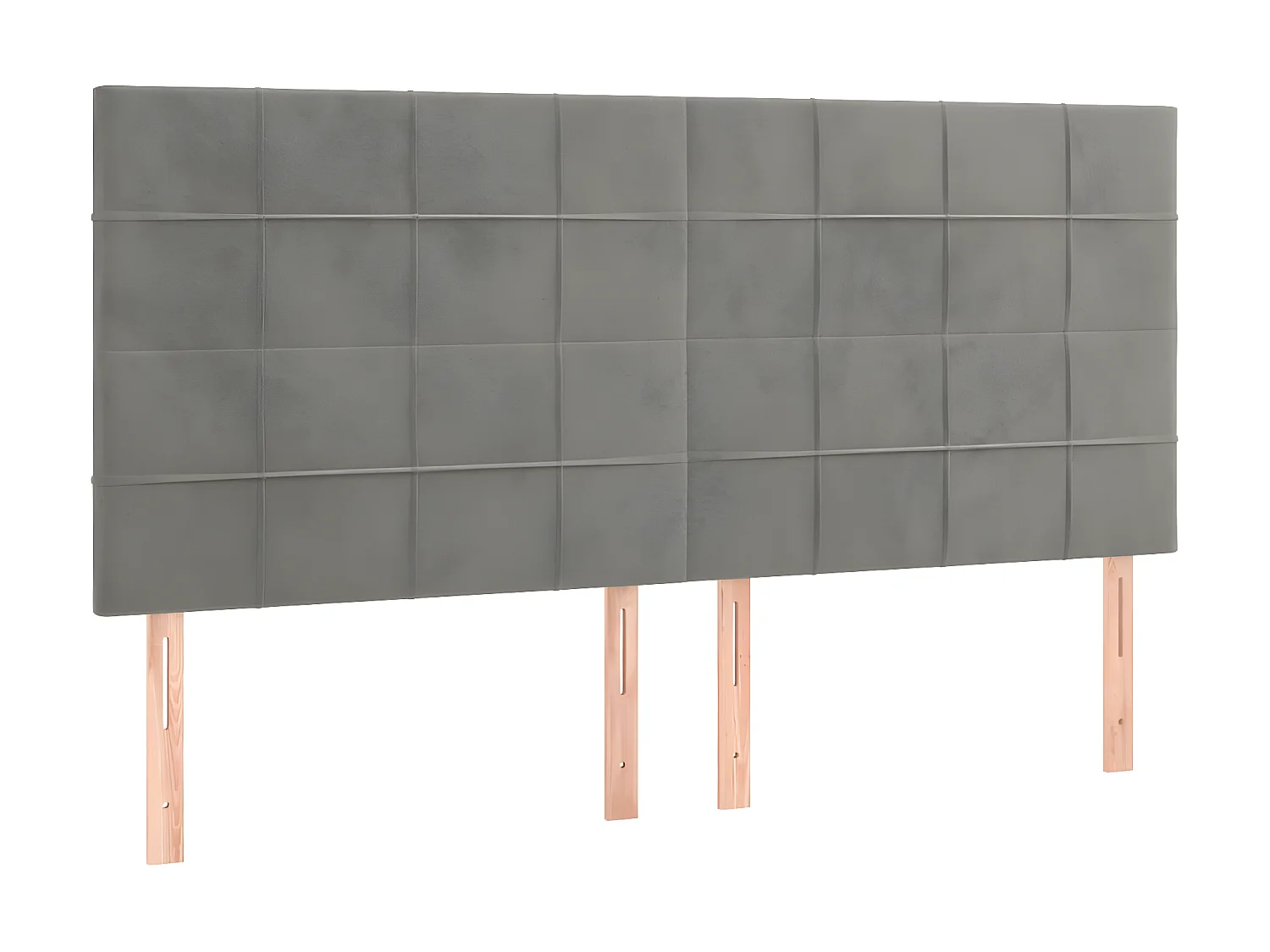 Têtes de lit 4 pcs Gris clair 90x5x78/88 cm Velours POI47384 BonneVie Meuble