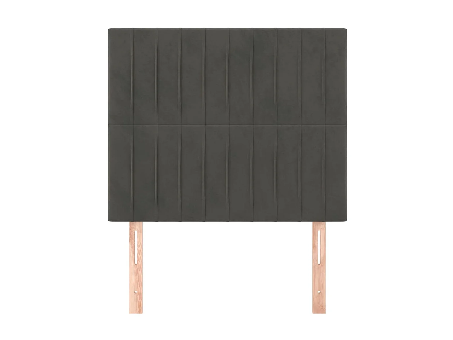 Têtes de lit 2 pcs Gris foncé 90x5x78/88 cm Velours POI55863 BonneVie Meuble