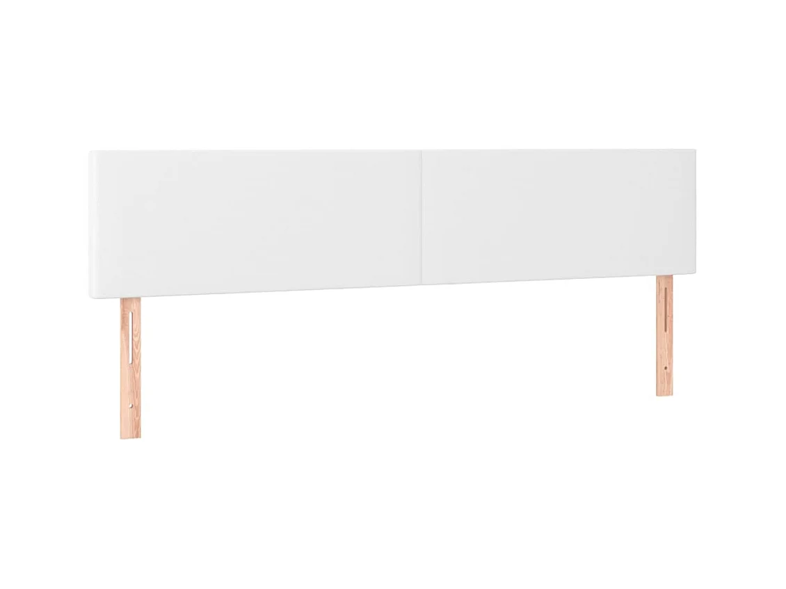 Testiere | Testate del letto 2 pz Bianco 80x5x78/88 cm in Similpelle