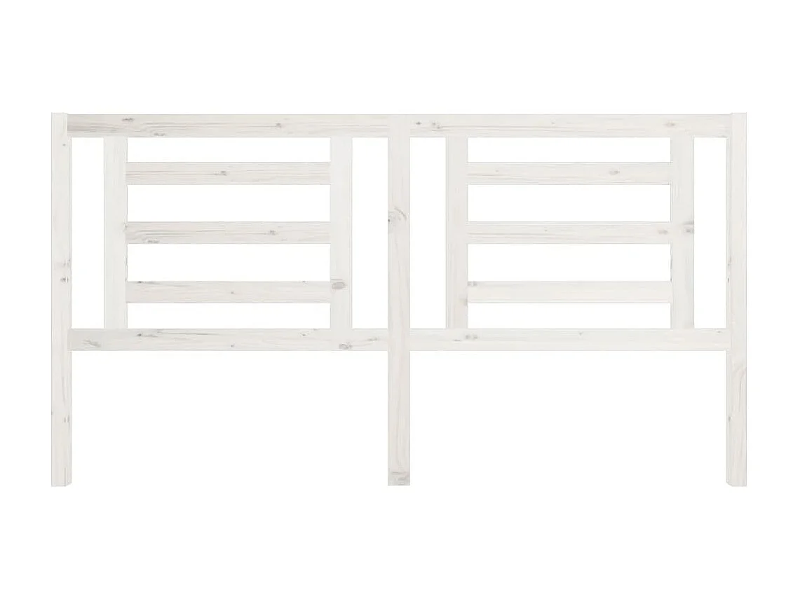 Tête de lit Blanc 186x4x100 cm Bois de pin massif POI84558 BonneVie Meuble