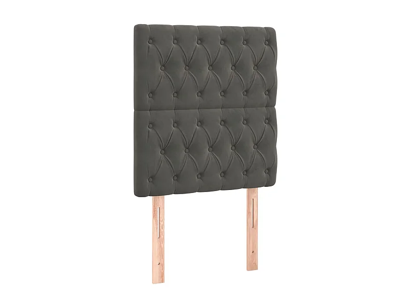 Têtes de lit 2 pcs Gris foncé 80x7x78/88 cm Velours POI43875 BonneVie Meuble