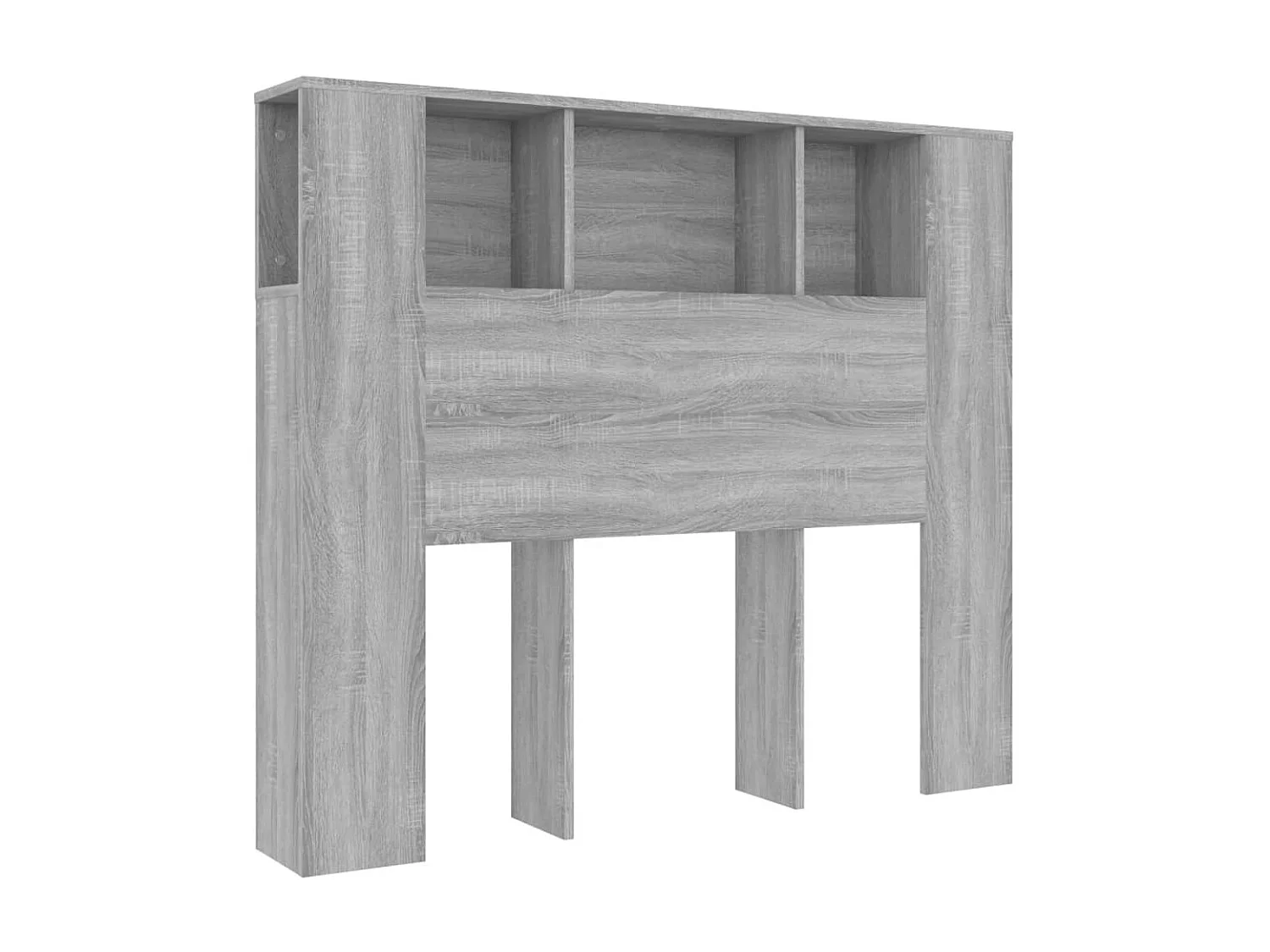 Armoire de tête de lit sonoma gris 120x18,5x102,5 cm POI21687 BonneVie Meuble