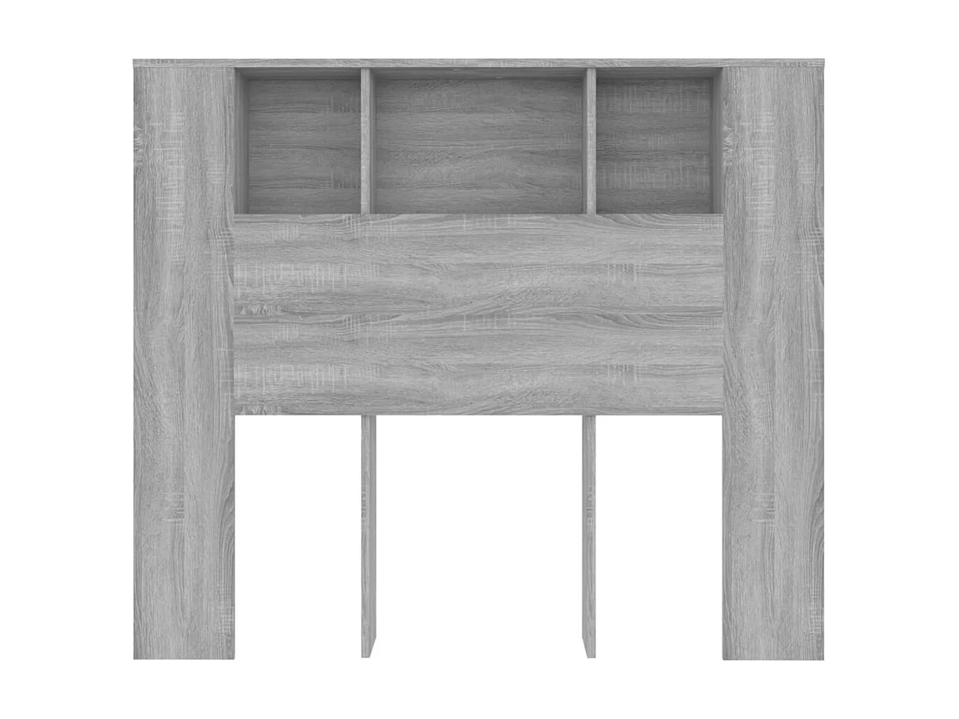 Armoire de tête de lit sonoma gris 120x18,5x102,5 cm POI21687 BonneVie Meuble