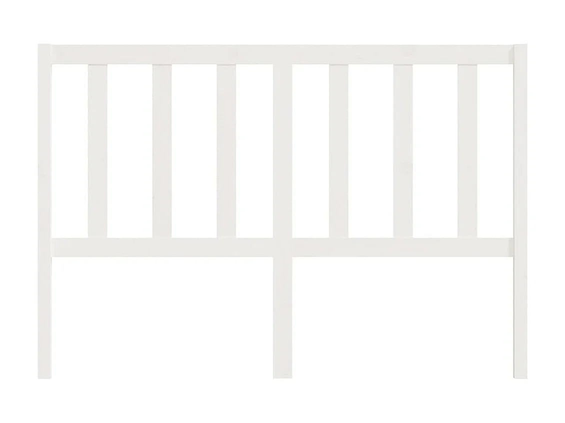 Tête de lit Blanc 146x4x100 cm Bois massif de pin POI69708 BonneVie Meuble