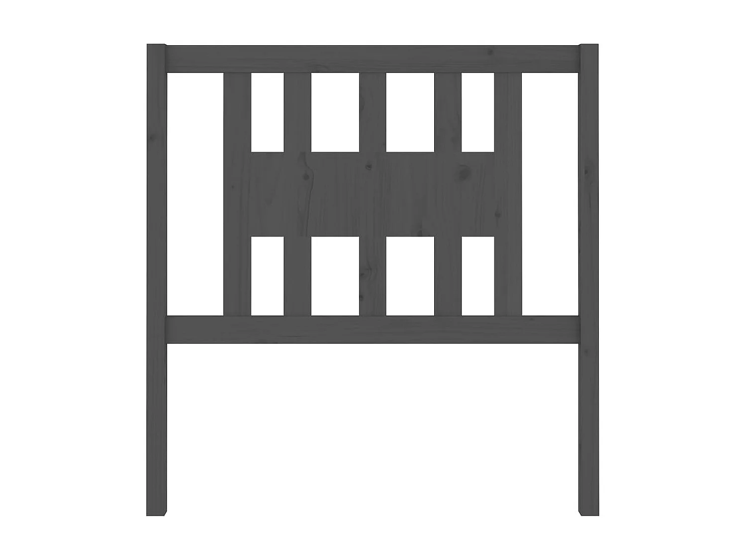 Tête de lit Gris 96x4x100 cm Bois massif de pin POI18503 BonneVie Meuble