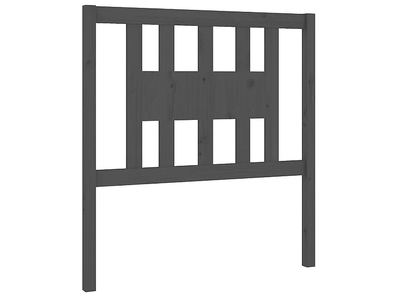 Hoofdbord 96x4x100 cm massief grenenhout grijs NL918353