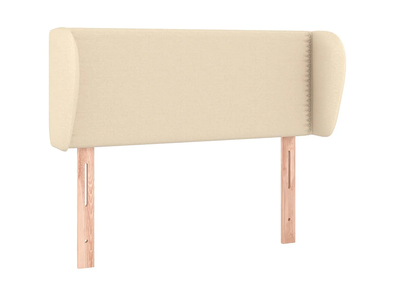 Cabeceira de cama c/ abas tecido 103x23x78/88 cm creme PT290421