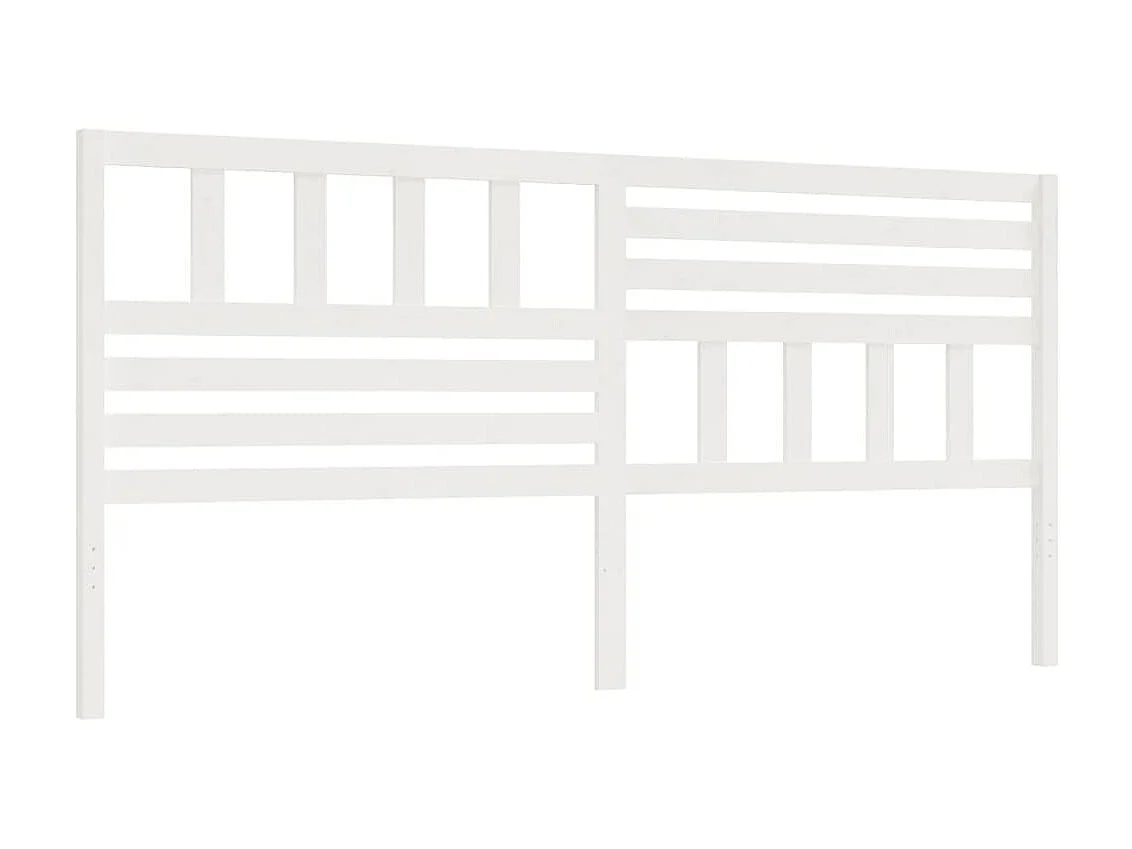 Tête de lit Blanc 206x4x100 cm Bois massif de pin POI29902 BonneVie Meuble