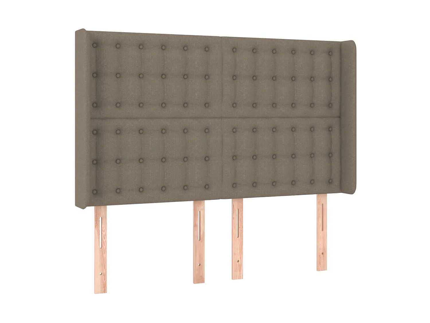Tête de lit à LED Taupe 147x16x118,128 cm Tissu LKC43361 BonneVie Meuble