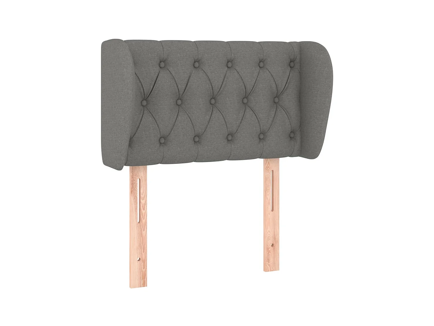Testiera | Testata del letto ad Orecchio Grigio Scuro 83x23x78/88 cm in Tessuto