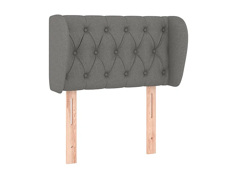 Tête de lit avec oreilles Gris foncé 83x23x78/88 cm Tissu POI44539 BonneVie Meuble