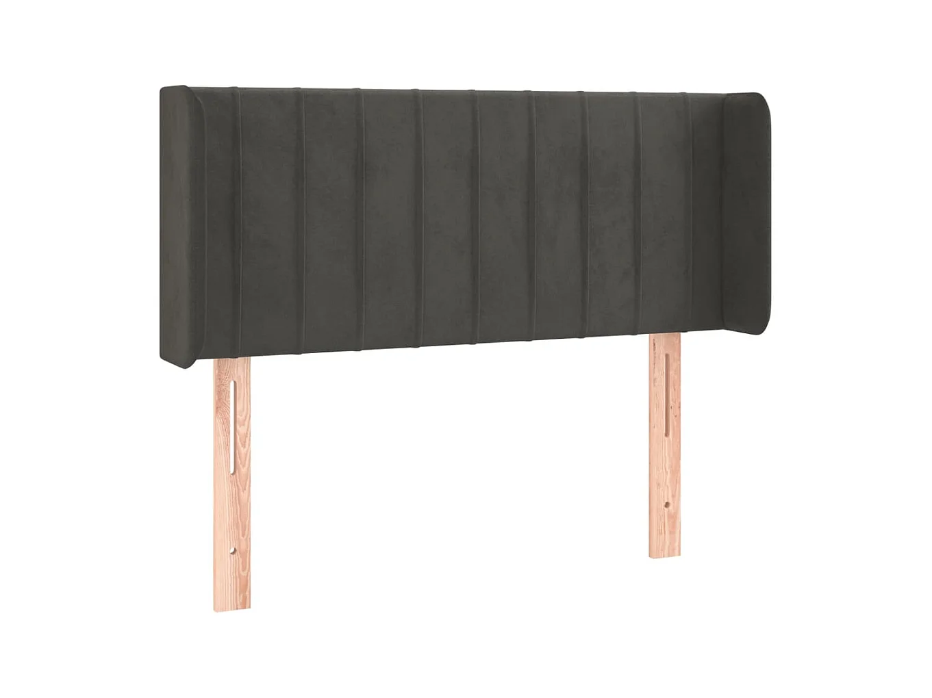 Testiera | Testata del letto ad Orecchio Grigio Scuro 83x16x78/88 cm in Velluto