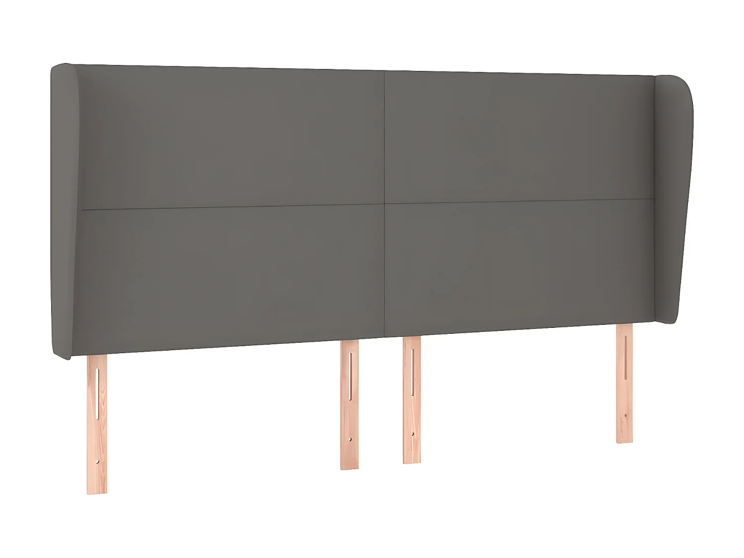 Testiera ad Orecchio Grigio 203x23x118/128cm in Similpelle CFW356076