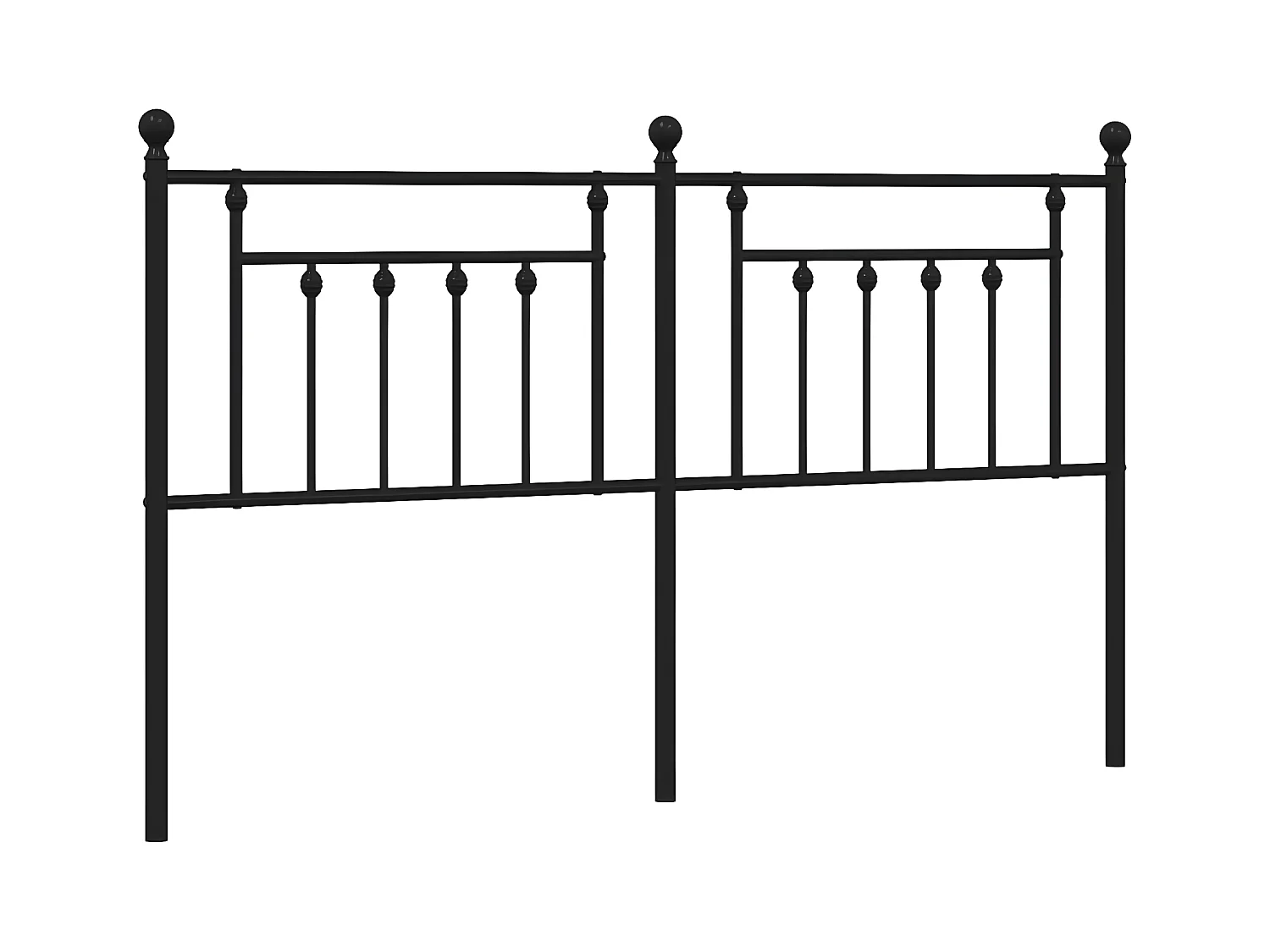 Tête de lit métal noir 160 cm POI51569 BonneVie Meuble
