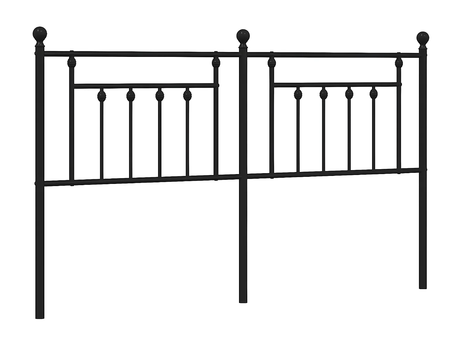 Tête de lit métal noir 160 cm POI51569 BonneVie Meuble