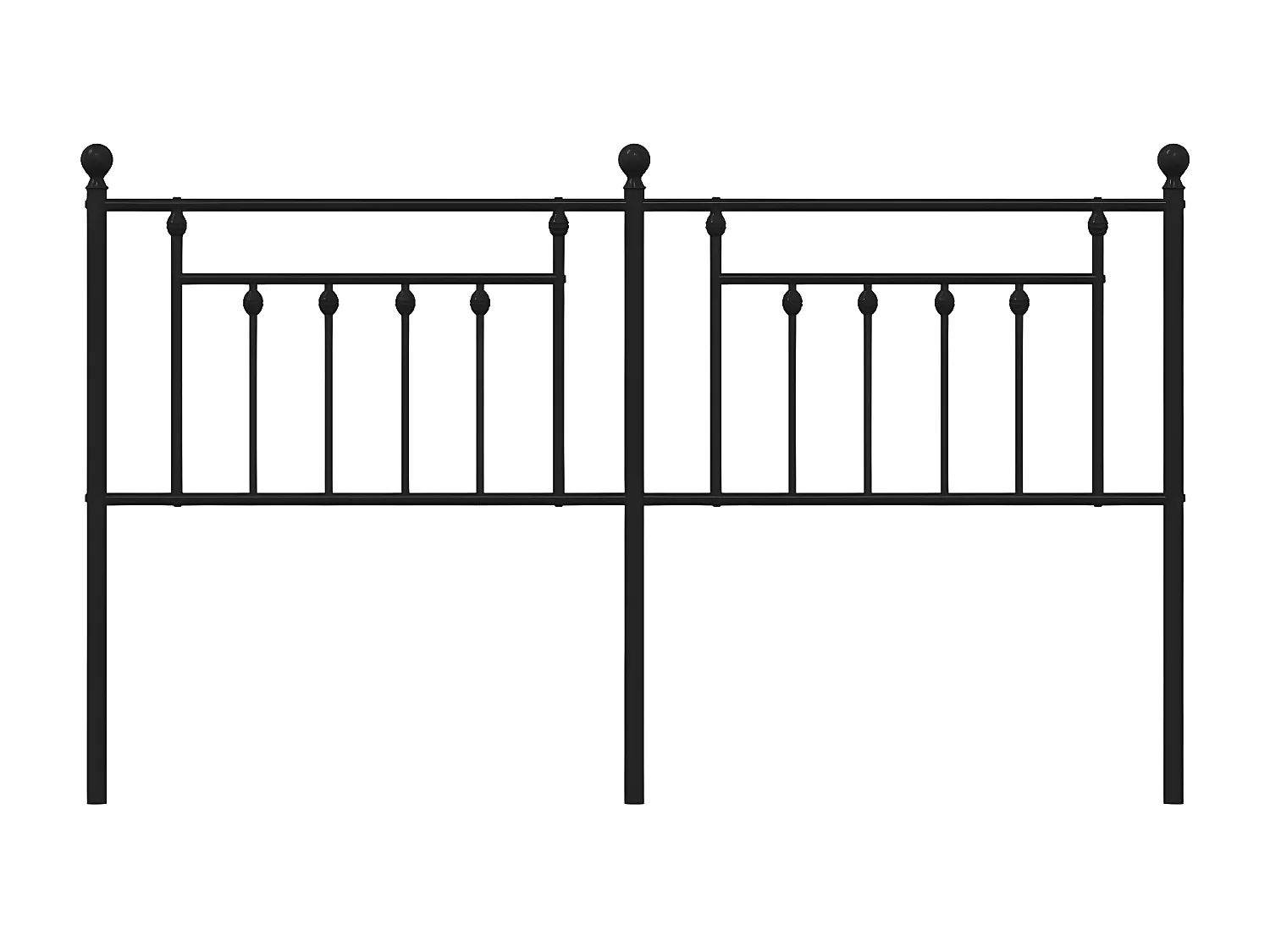 Tête de lit métal noir 160 cm POI51569 BonneVie Meuble