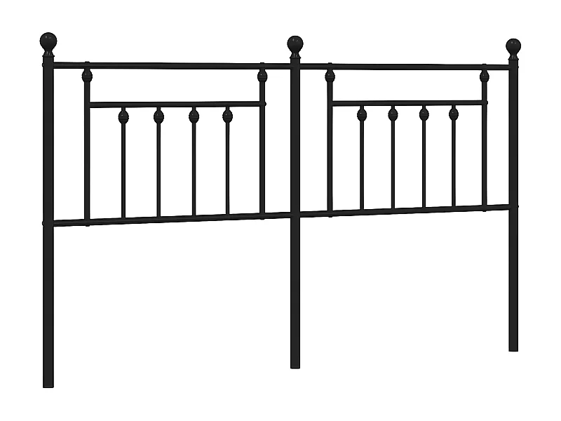 Cabeceira de cama 160 cm metal preto PT869537