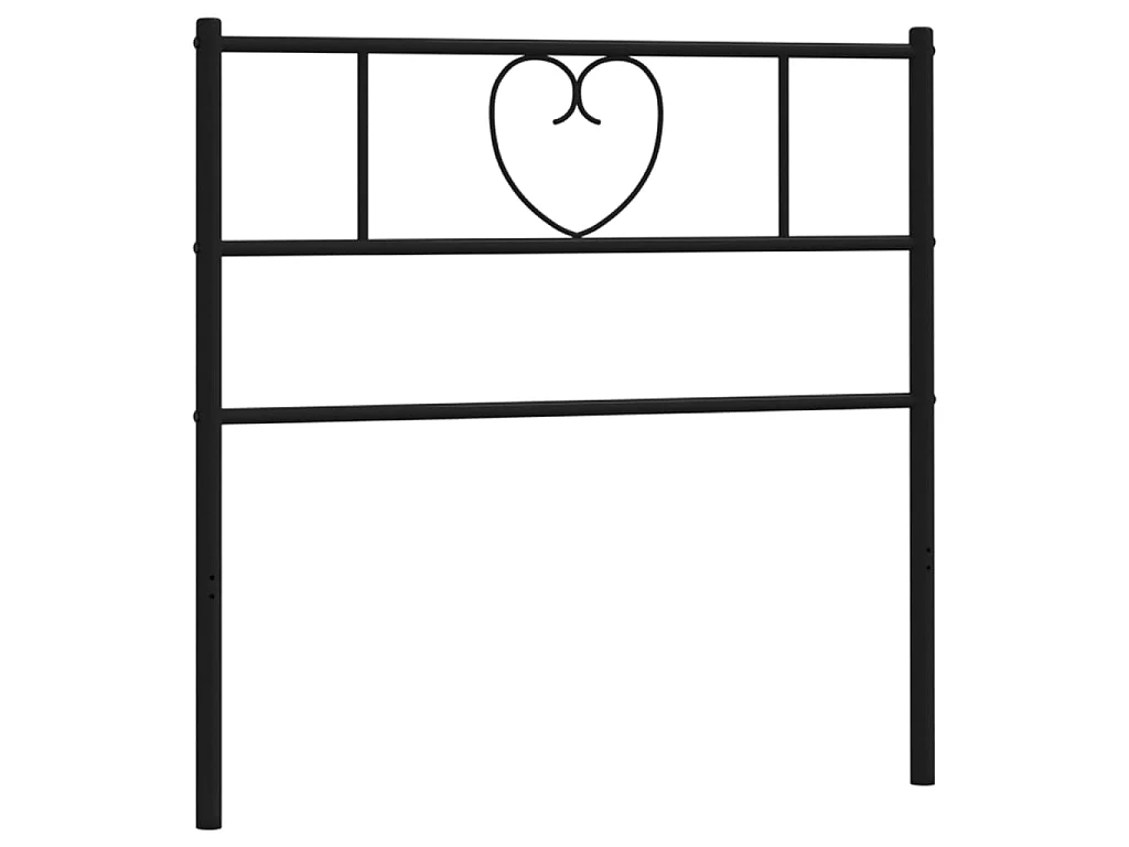 Tête de lit métal noir 75 cm POI29906 BonneVie Meuble