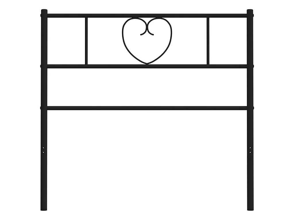 Tête de lit métal noir 75 cm POI29906 BonneVie Meuble