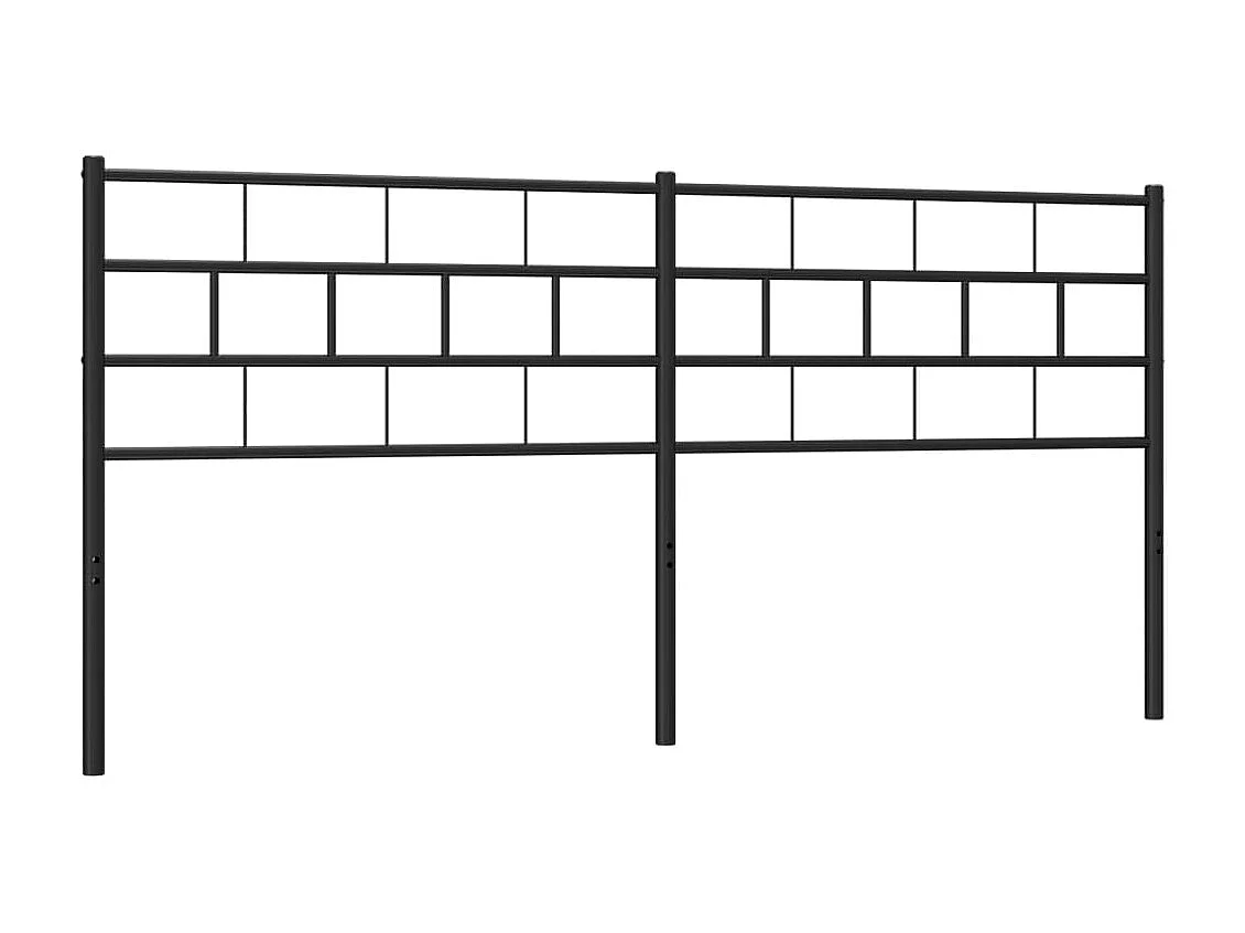 Tête de lit métal noir 180 cm POI61556 BonneVie Meuble