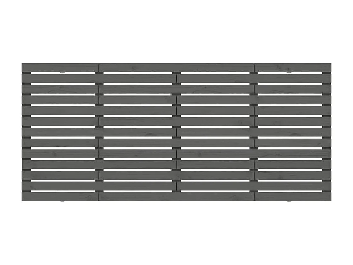 Tête de lit murale Gris 206x3x91,5 cm Bois massif de pin POI41538 BonneVie Meuble