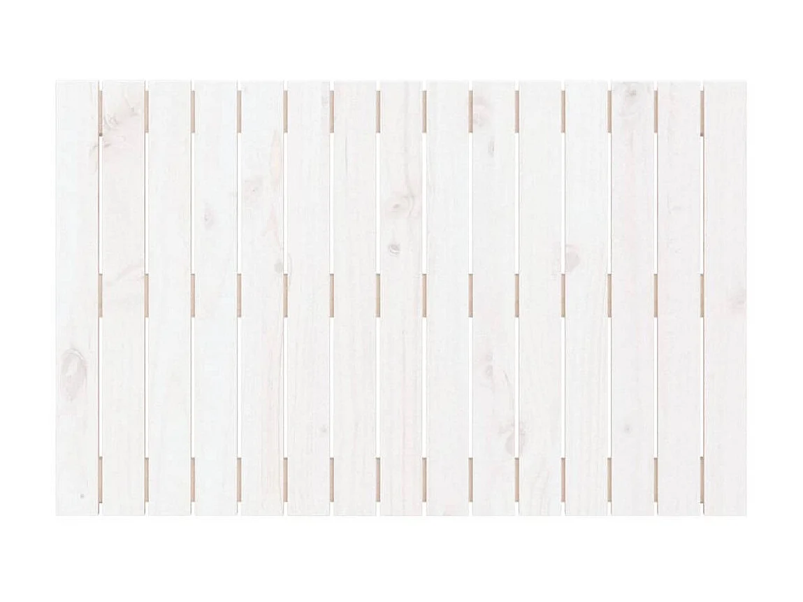 Cabecero de cama pared madera maciza pino blanco 95,5x3x60 cm ES29581