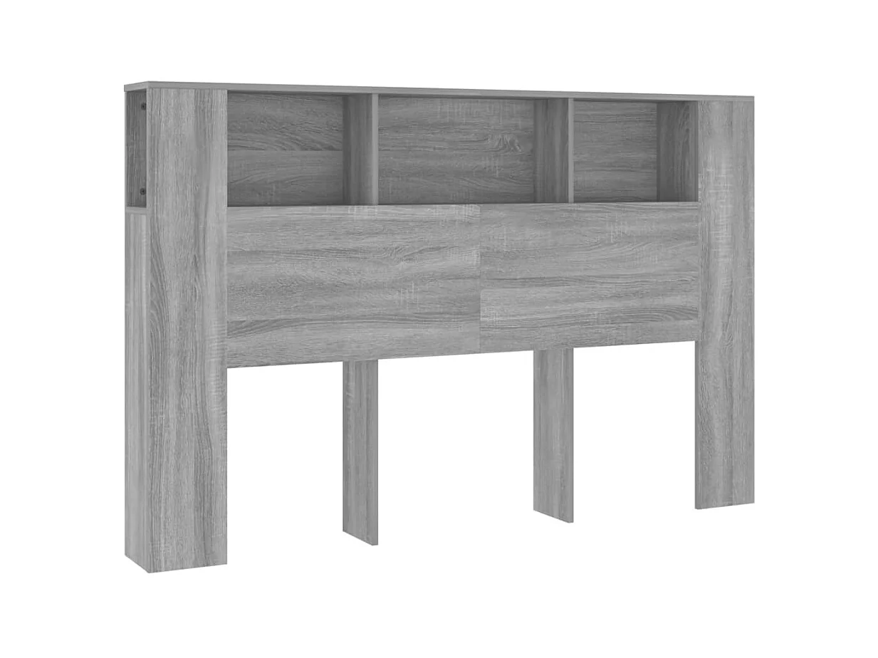 Armoire de tête de lit Sonoma gris 160x18,5x104,5 cm POI26801 BonneVie Meuble