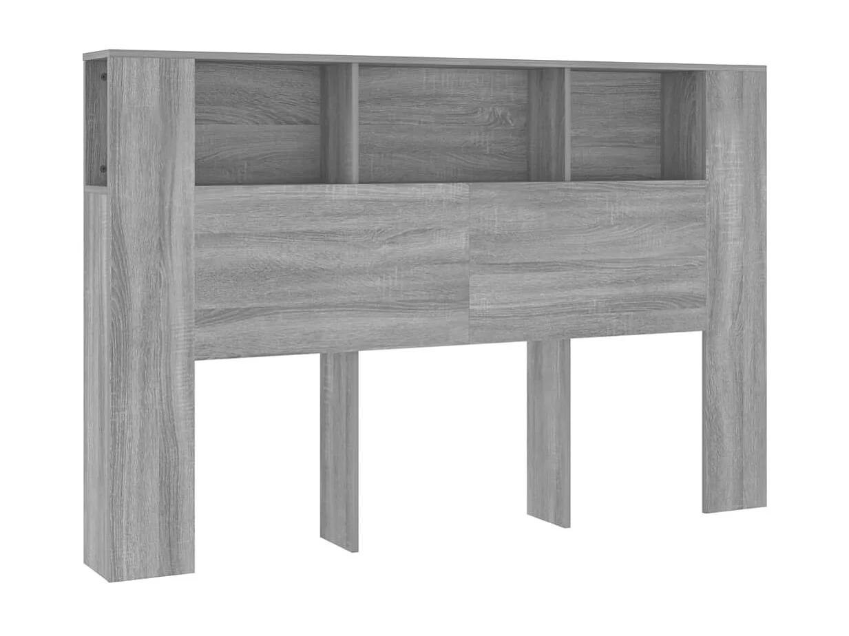 Armoire de tête de lit Sonoma gris 160x18,5x104,5 cm POI26801 BonneVie Meuble