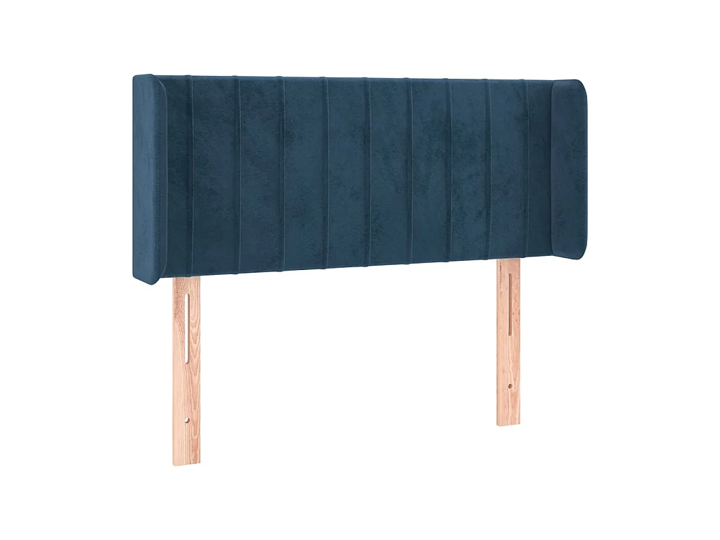 Tête de lit avec oreilles Bleu foncé 93x16x78/88 cm Velours POI33058 BonneVie Meuble