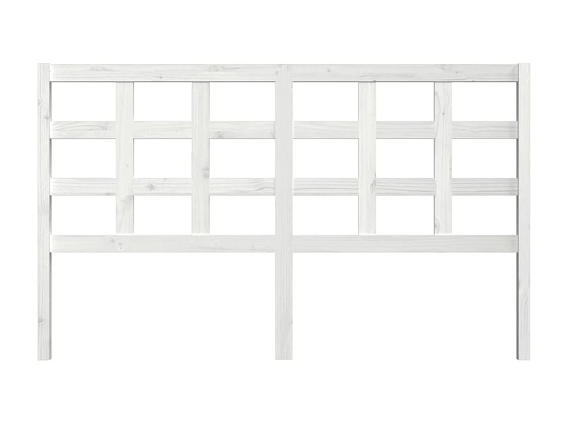 Tête de lit Blanc 165,5x4x100 cm Bois massif de pin POI16870 BonneVie Meuble
