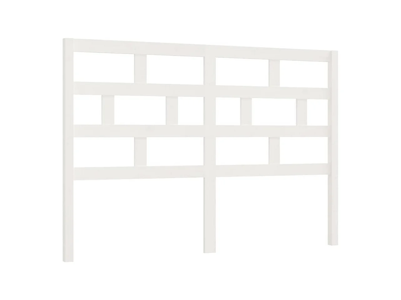 Tête de lit Blanc 126x4x100 cm Bois massif de pin POI45607 BonneVie Meuble