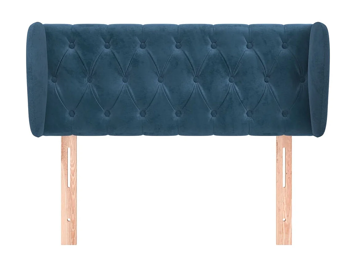 Cabecero de terciopelo azul oscuro 93x23x78/88 cm ES337898